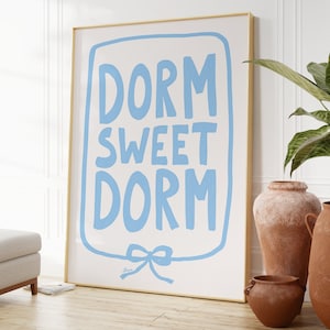 Slaapzaal zoete slaapzaal, lichtblauwe slaapzaalinrichting, kunst aan de kust kust, benodigdheden slaapzaal, esthetische slaapzaalinrichting, cadeau kamergenoot, girly slaapzaalafdrukken