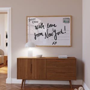 New York Wandkunst, horizontal über dem Bett, schmale Wand, New Yorker Wohnungsdekor, trendige Wandkunst, Postkartendruck, NYC Poster Retro