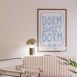 Dorm Sweet Dorm, Light Blue Dorm Room Decor, Coastal Wall Art, Dorm ...