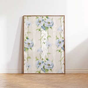 Blue Flowers | Coastal granddaughter decor, blue and white wall art aesthetic prints coastal grandma, coastal aesthetic coastal cowgirl image 3