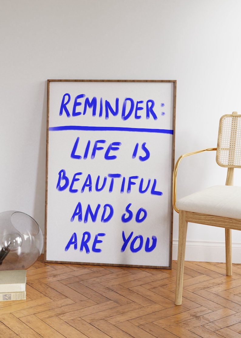 Reminder Self Love Art Positive Wall Art Life is Etsy