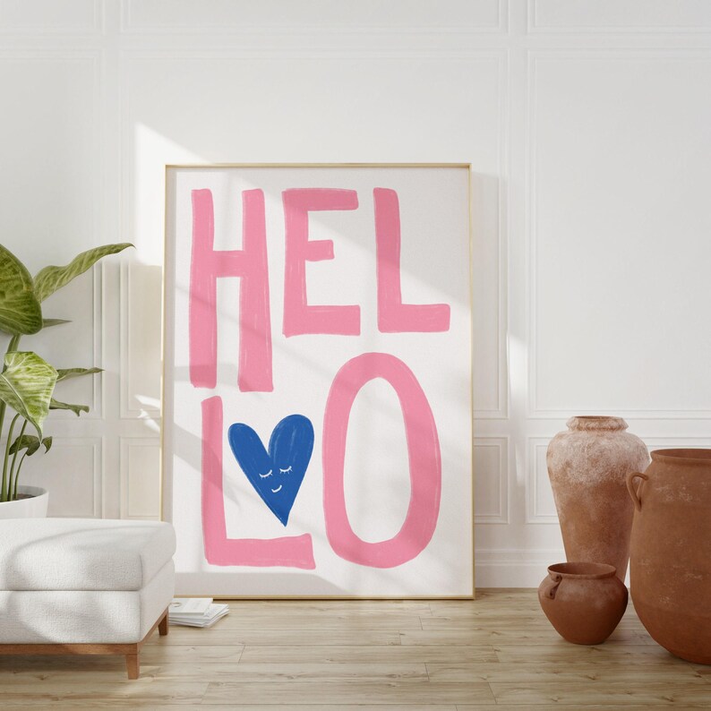 Light pink wall art, Danish pastel room decor, Cute dorm room prints, Hallway posters, Dopamine decor, Girly room decor, Teen girl decor image 2