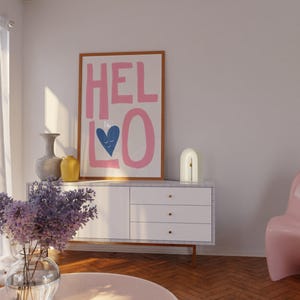 Light pink wall art, Danish pastel room decor, Cute dorm room prints, Hallway posters, Dopamine decor, Girly room decor, Teen girl decor image 4
