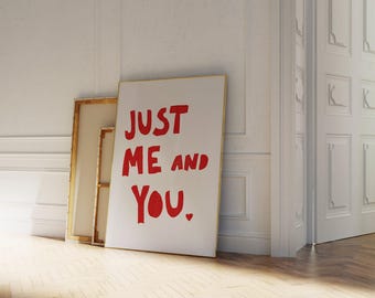 Apartment decor aesthetic, Coquette prints, Above bed prints, Lovecore wall art, Red heart poster, Aesthetic wall art, Red and white art