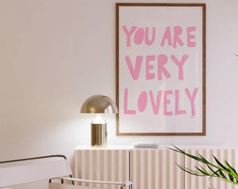 Light pink wall art, Dopamine decor, Danish pastel wall art, Positive wall art, Self love wall art, pink dorm room art, college apartment