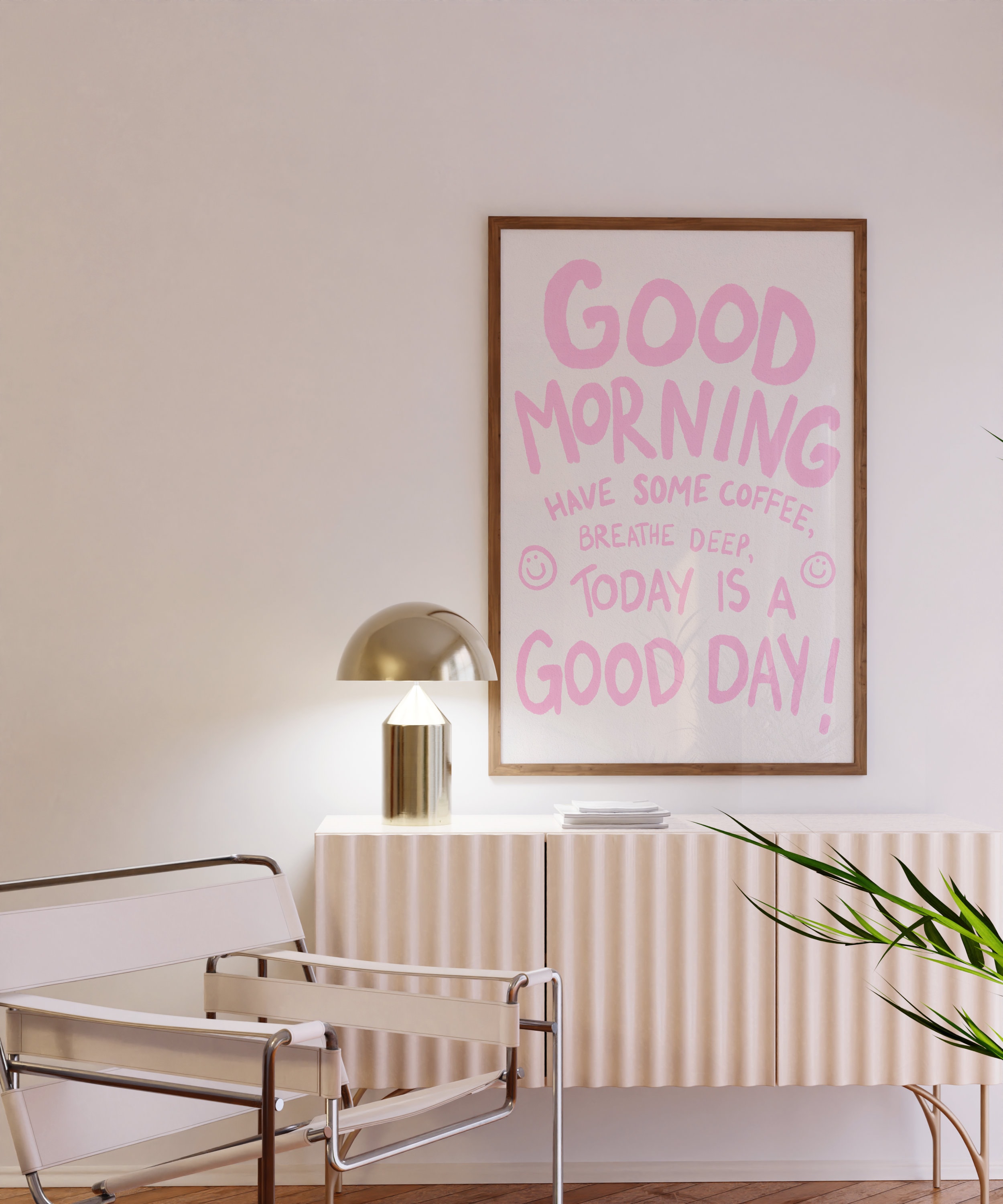 Good Morning Simple Kitchen Art Positive Wall Art Coffee - Etsy