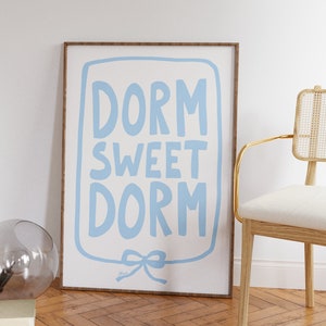 Dorm Sweet Dorm, Light Blue Dorm Room Decor, Coastal Wall Art, Dorm ...
