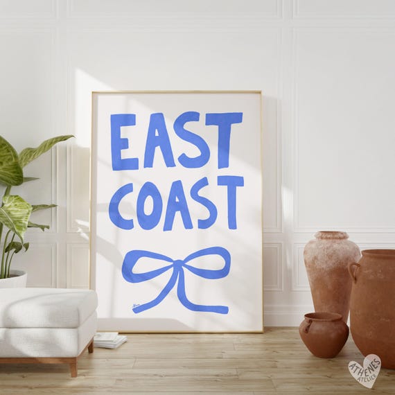 East Coast print, Beachy wall art, Coastal granddaughter, Coastal cowgirl prints, Maine print, Cape Cod, Coastal dorm room, Coconut girl
