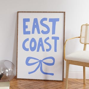 East Coast print, Beachy wall art, Coastal granddaughter, Coastal cowgirl prints, Maine print, Cape Cod, Coastal dorm room, Coconut girl image 2