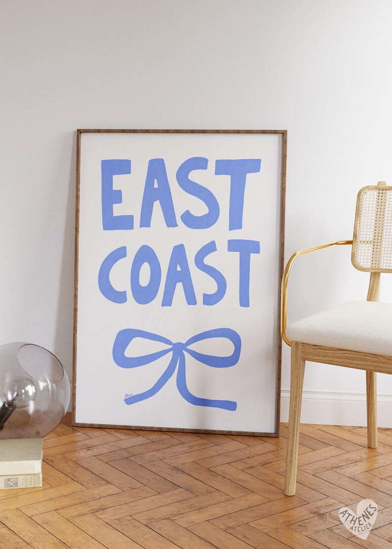 East Coast print, Beachy wall art, Coastal granddaughter, Coastal cowgirl prints, Maine print, Cape Cod, Coastal dorm room, Coconut girl image 2