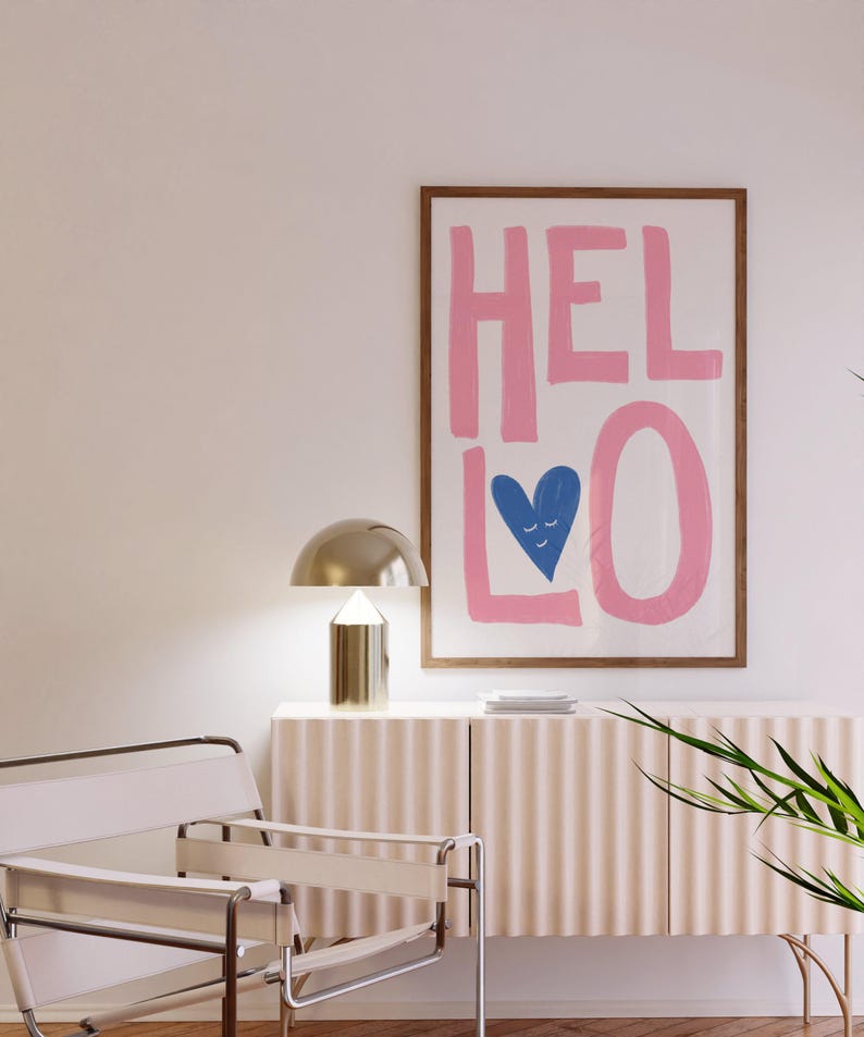 Light pink wall art, Danish pastel room decor, Cute dorm room prints, Hallway posters, Dopamine decor, Girly room decor, Teen girl decor image 5