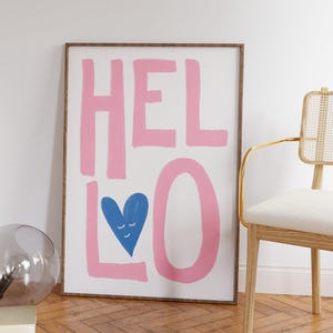Light pink wall art, Danish pastel room decor, Cute dorm room prints, Hallway posters, Dopamine decor, Girly room decor, Teen girl decor image 1