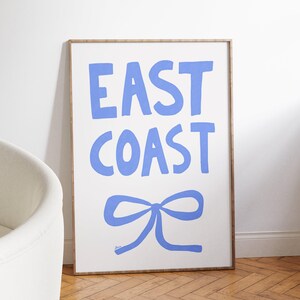 East Coast print, Beachy wall art, Coastal granddaughter, Coastal cowgirl prints, Maine print, Cape Cod, Coastal dorm room, Coconut girl image 4