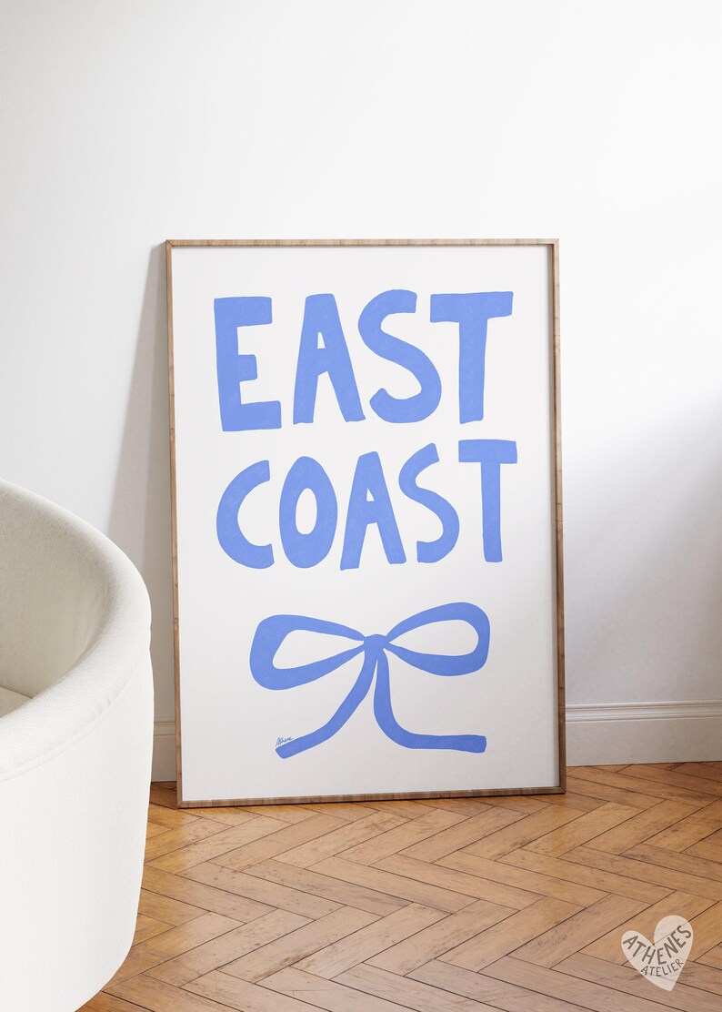 East Coast print, Beachy wall art, Coastal granddaughter, Coastal cowgirl prints, Maine print, Cape Cod, Coastal dorm room, Coconut girl image 4