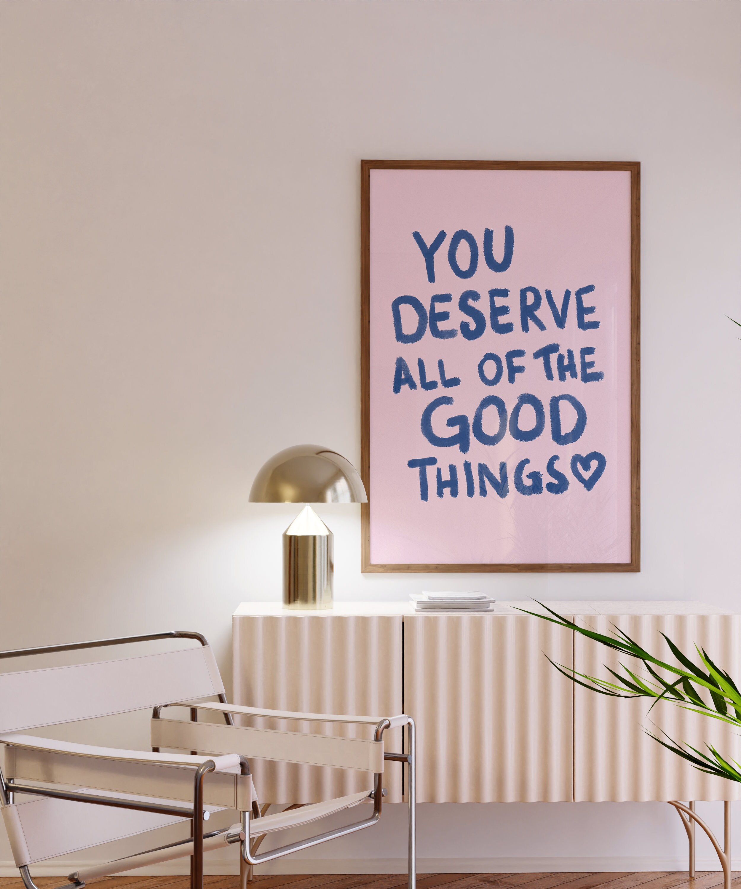 You Deserve Good Things Positive Wall Art Pastel Print - Etsy