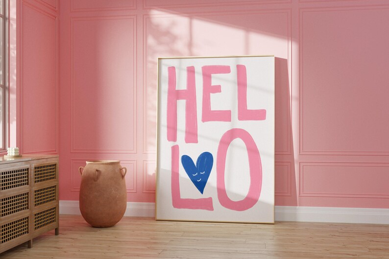 Light pink wall art, Danish pastel room decor, Cute dorm room prints, Hallway posters, Dopamine decor, Girly room decor, Teen girl decor image 3