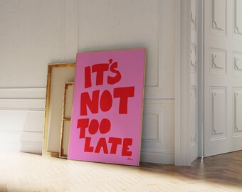 Deens pasteldecor, esthetische appartementinrichting, roze en rode muurkunst, dopaminedecor, indie kamerinrichting, modern halverwege de eeuw, leuke slaapkamer