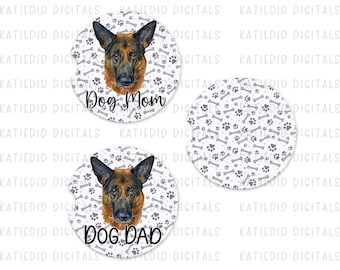 German Shepherd+Rose 'Love You Mum' Single Leather Photo Coaster A AD-GS1RlymSC German Shepherd+Rose 'Love You Mum' Single Leather Photo Coaster A AD-GS1RlymSC