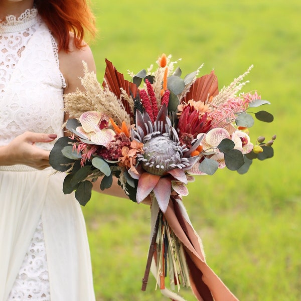 Bouquet de mariée, accessoires de mariée, bouquet de mariée, fleur de mariage, fleur de mariée, bouquet de mariée bohème, bouquet de mariée séché boho