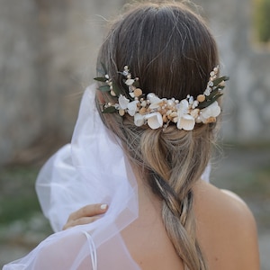 Bridal Headpiece,Wedding Headpiece,Bridal Hair Piece,Cleopatra Headpiece,Bridal Comb,Dried Flower Comb,Wedding Hair Comb,Boho Bridal Comb