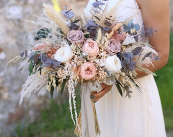 Peony bouquet flower wedding boho bouquet spring wedding bouquet dried bridal flower bouquet boho bridal shower bouquet summer bouquet