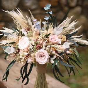 Blush Pink, Bridal bouquet, bridal accessories, wedding bouquet, wedding flower, bridal flower, boho bridal bouquet, dried bridal bouquet,
