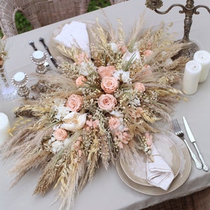 Fiore da tavolo color salmone, accessori per matrimonio, fiori per matrimonio, fiori per sposa, decorazioni per matrimonio boho, decorazioni per matrimonio, decorazioni boho, centrotavola