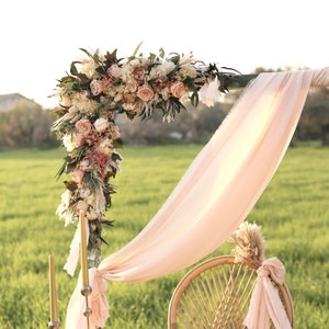 Salmon Arch Flower, accessori per matrimonio, arco nuziale, fiori per matrimonio, fiori per sposa, arco boho, bouquet da sposa, decorazioni per matrimonio