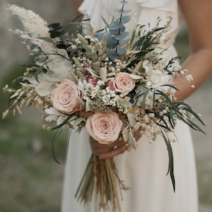 Bridal bouquet bridal accessories wedding bouquet wedding flower bridal flower boho bridal bouquet dried bridal bouquet salmon bouquet