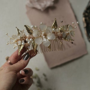 Bridal Comb, Wedding Comb, Bridal Hair Piece,Cleopatra Headpiece, Bridal Tiara, Boho Crown, Wedding Hair Comb, Bridal Accessory, Summer Comb image 10