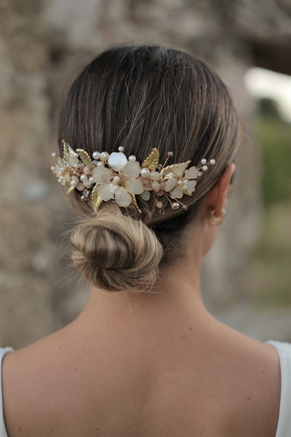 Handmade bridal comb from Australia Wedding hair comb Simonna - Bohemian Jewellery Australia  main image 4