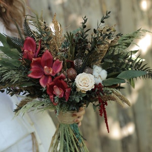 Bridal bouquet, bridal accessories, wedding bouquet, wedding flower, bridal flower, boho bridal bouquet, dried bridal bouquet