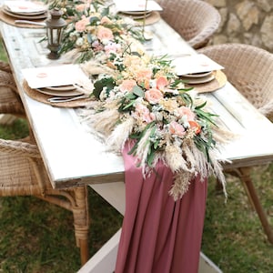 Fiore da tavolo color salmone, accessori per matrimonio, fiori per matrimonio, fiori per sposa, decorazioni per matrimonio boho, decorazioni per matrimonio, decorazioni boho, centrotavola