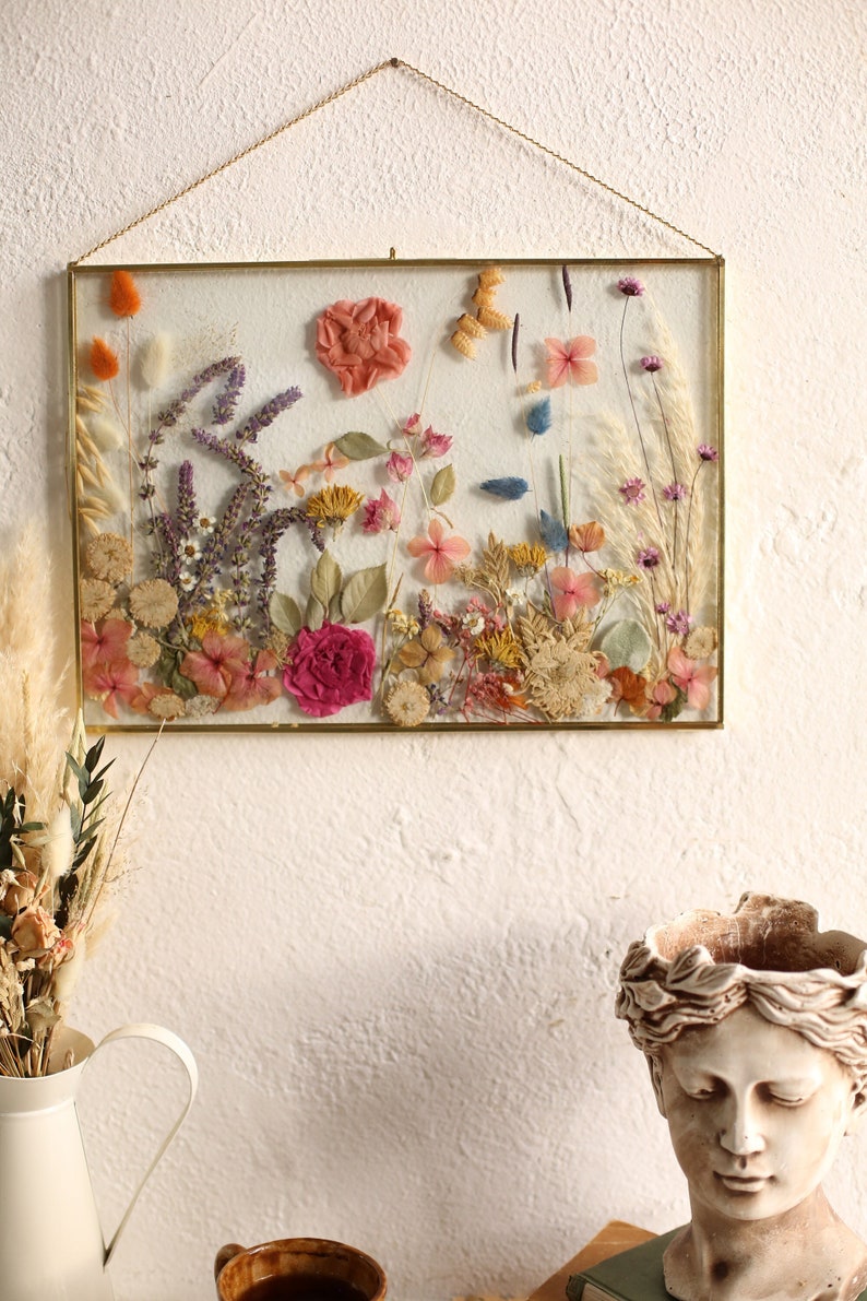 Pressed Flower Frame, Flower Preservation, Pressed Flower Art, Pressed Flowers Gifts, Dried Pressed Flowers, Pressed Flowers, Wall Decor image 1