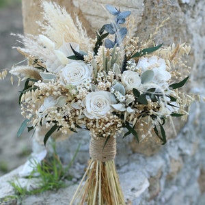 White Boutonnière, %100 Dried Boutonniere, Preserved Rose, Ivory Boutonnière, Boutonniere, Groom Boutonniere, Boho Boutonniere, Buttonhole image 6