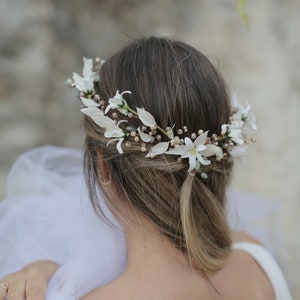 Bridal Headpiece,Wedding Headpiece,Bridal Hair Piece,Cleopatra Headpiece,Bridal Tiara,Dried Flower Crown,Wedding Hair Comb,Boho Bridal Crown