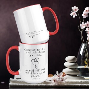 Commit To The Lord Mug! 15oz Bible Inspired beverage mug for all occasions! Great gift for friends and loved ones!