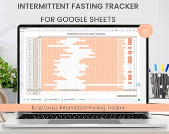 Intermittent Fasting Tracker: Clean Google Sheets Spreadsheet (Digital Download)