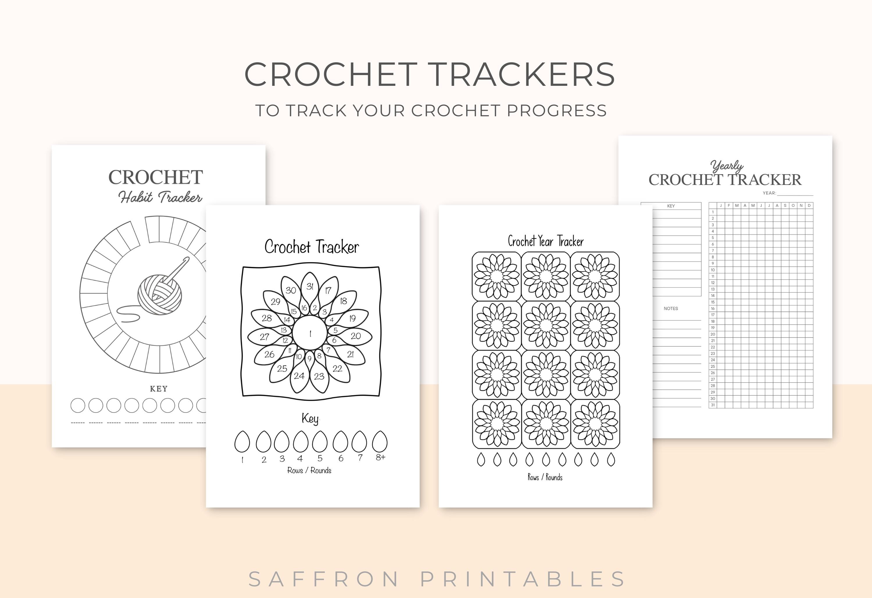 Crochet Planner Printable PDF | Project Organizer, Temperature Blanket ...