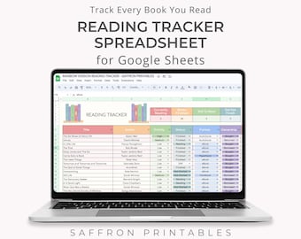 Reading Tracker Spreadsheet for Google Sheets • Digital Book Log & Reading Journal