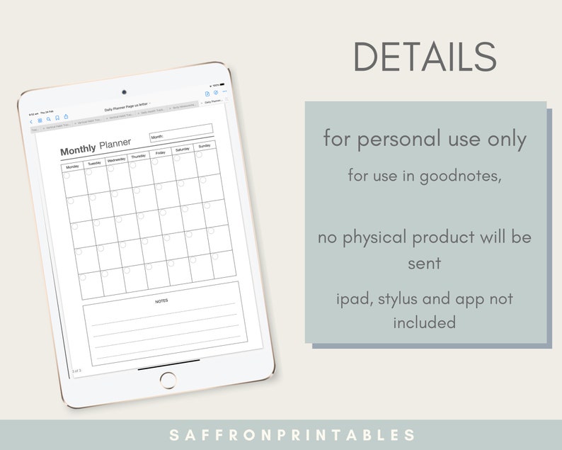 Goodnotes Planner Health and Wellness Inserts Bundle With 120 Etsy