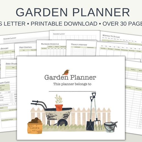 Garden Planner Printable 2023 | Landscape Garden Journal | Gardening Planner | Garden Schedule | Garden Calendar | Garden Tracker