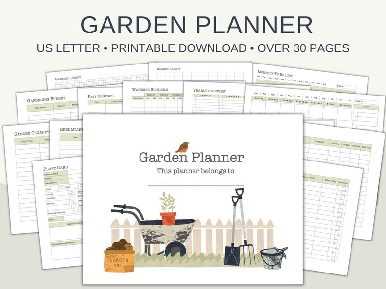 Garden Planner Printable 2023 Landscape Garden Journal Gardening