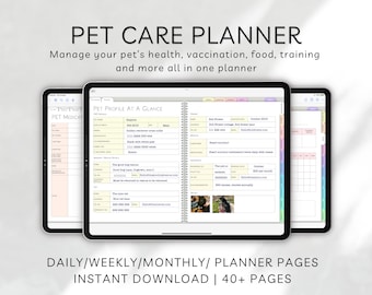 Digital Pet Planner: Dog Training & Health Records (PDF)