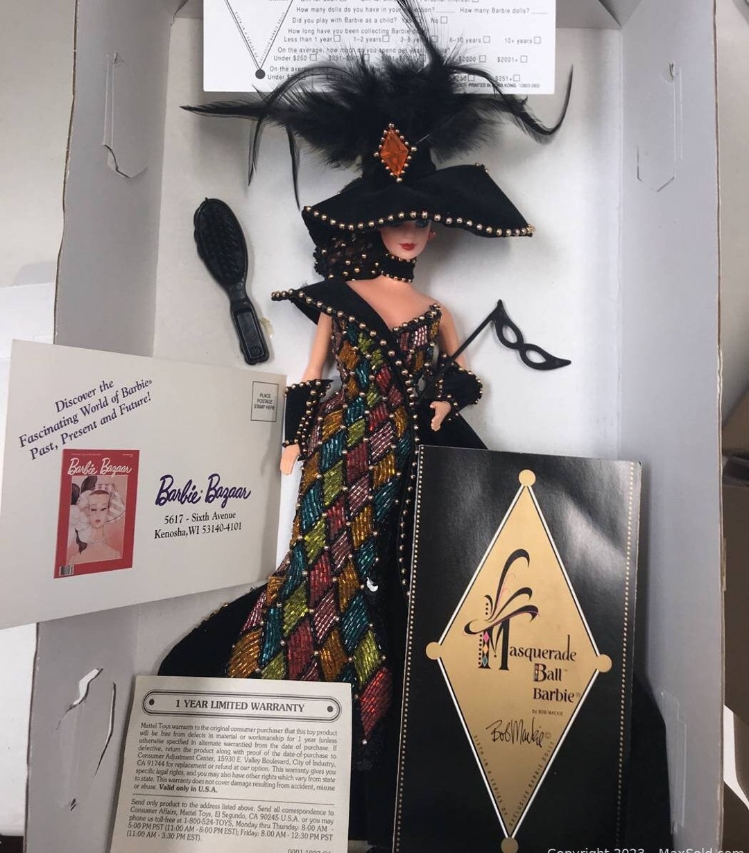 Masquerade Ball Barbie 1993 by Bob Mackie Collector red Hair BNWB