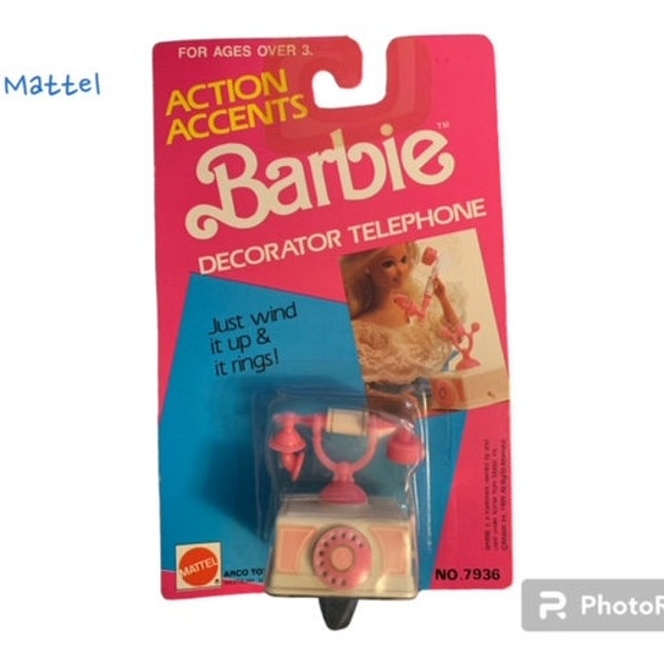 Barbie Mattel Action Accents wind up ringing telephone. 1997 no, 7936 BNIP