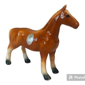 Horse Figurine Made in China Vintage Bone China