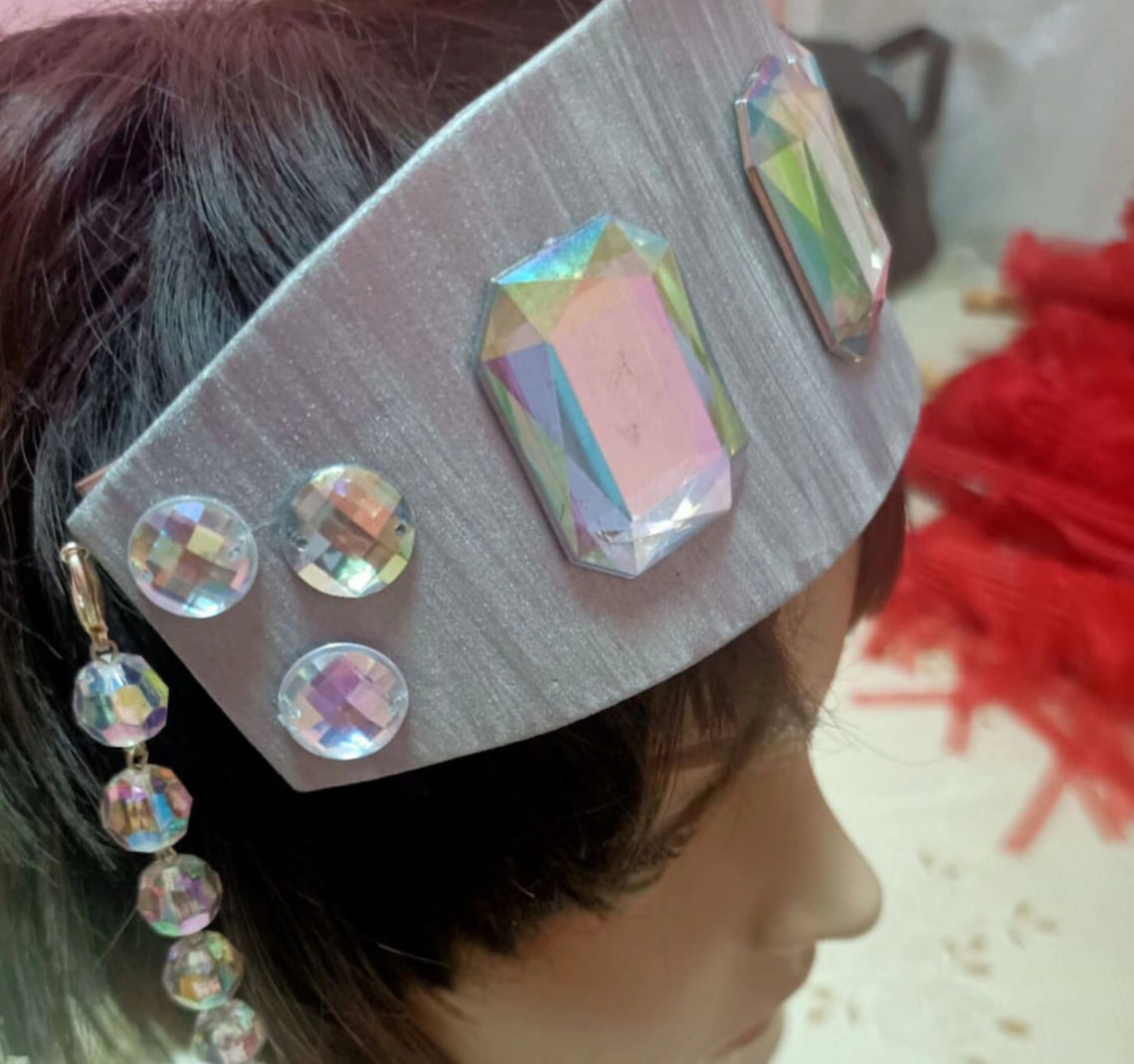 Uzui Tengen Headband Sound Hashira Cosplay Slayer Gemstone - Etsy