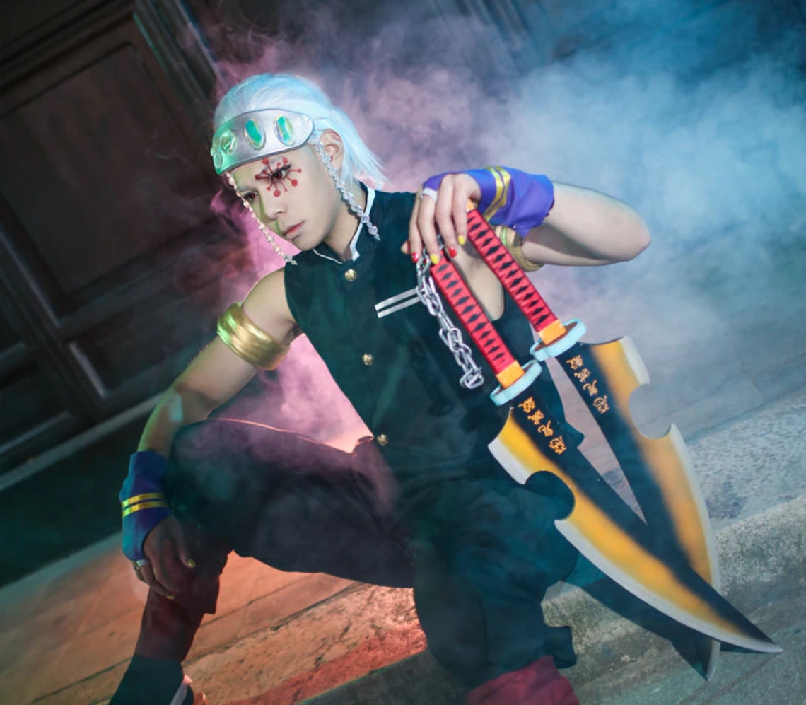 Uzui Tengen Headband Sound Hashira Cosplay Slayer Gemstone Etsy UK