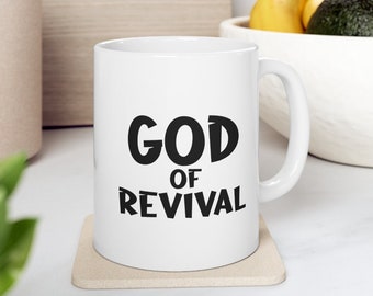 Taza de café God of Revival, Don cristiano, Regalo de estudio bíblico, Taza de cita de adoración, Mejor regalo para cristianos, Regalo para amigos